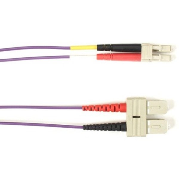 Black Box Om2 50-Micron Multimode Fiber Optic Patch Cable - Lszh, Sc-Lc,  FOLZH50-002M-SCLC-VT